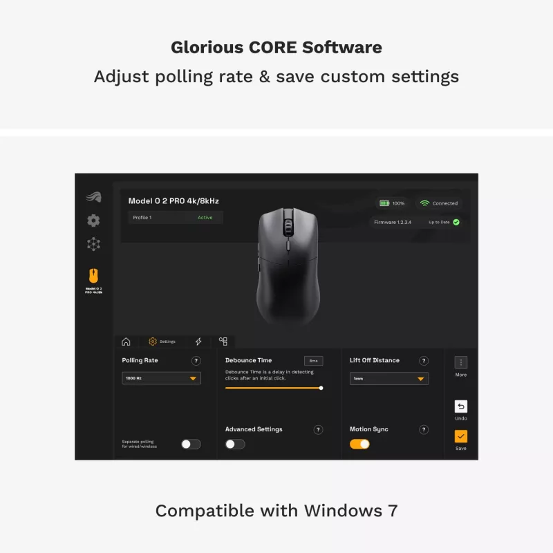 Glorious Gaming Glorious Model O 2 PRO Wireless - 1K Polling - Czarny
