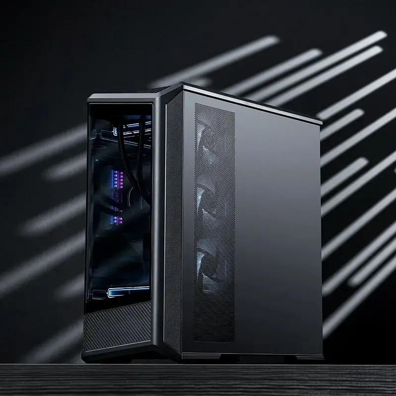 Obudowa komputera Jonsbo D400 Midi Tower ATX szkło hartowane - czarna