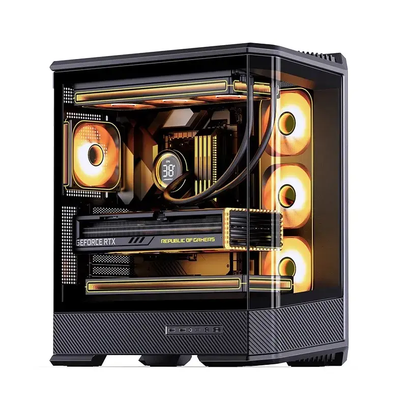 Obudowa komputera Jonsbo D400 Midi Tower ATX szkło hartowane - czarna