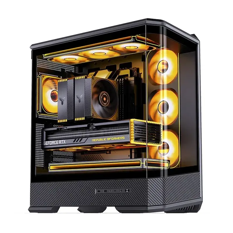 Obudowa komputera Jonsbo D400 Midi Tower ATX szkło hartowane - czarna