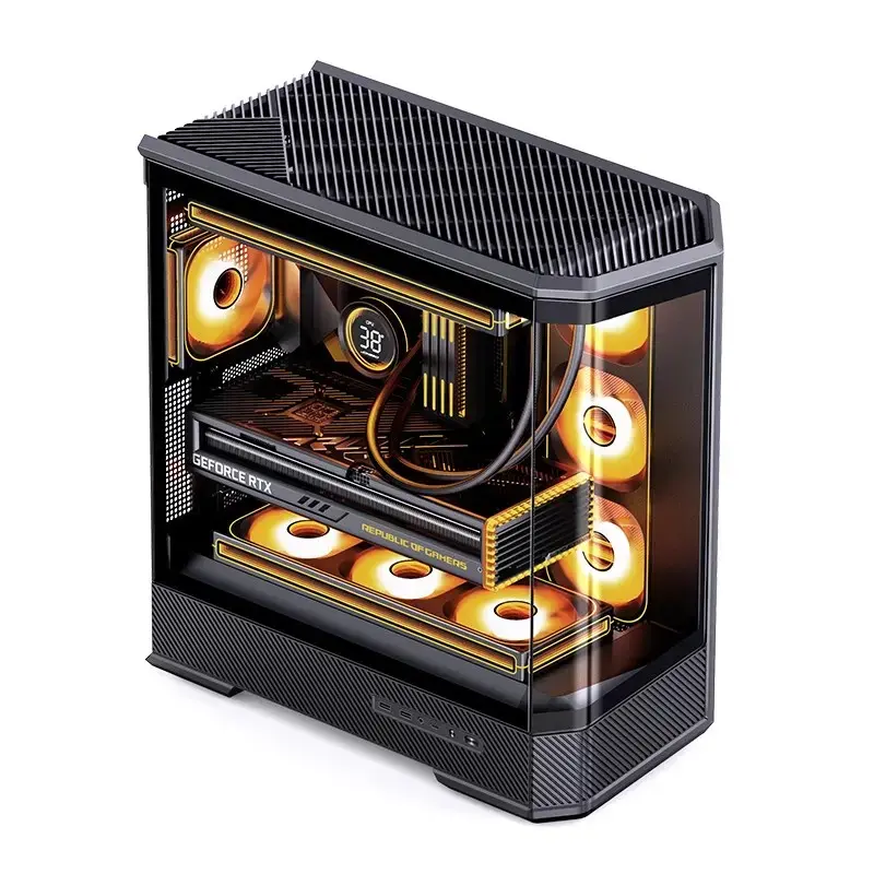 Obudowa komputera Jonsbo D400 Midi Tower ATX szkło hartowane - czarna