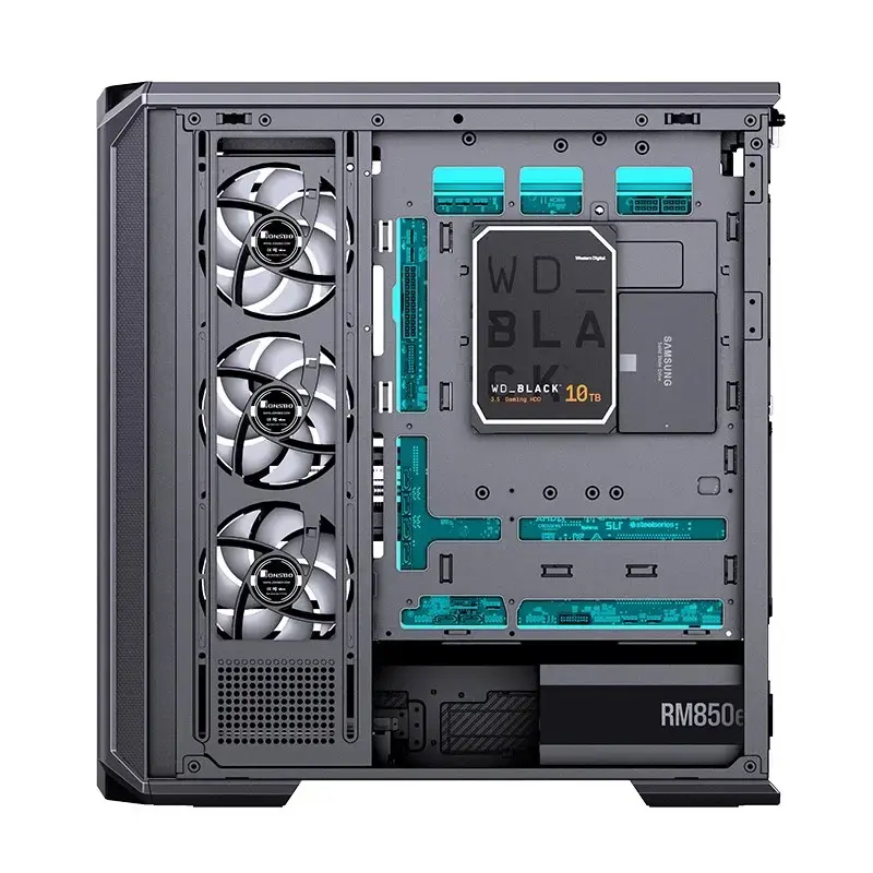 Obudowa komputera Jonsbo D400 Midi Tower ATX szkło hartowane - czarna