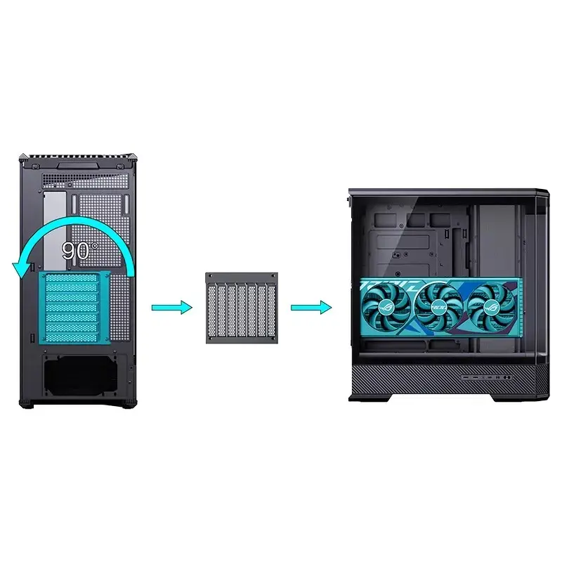 Obudowa komputera Jonsbo D400 Midi Tower ATX szkło hartowane - czarna