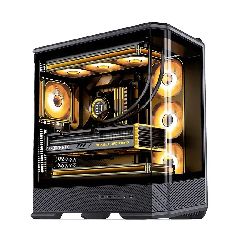 Obudowa komputera Jonsbo D400 Midi Tower ATX szkło hartowane - czarna