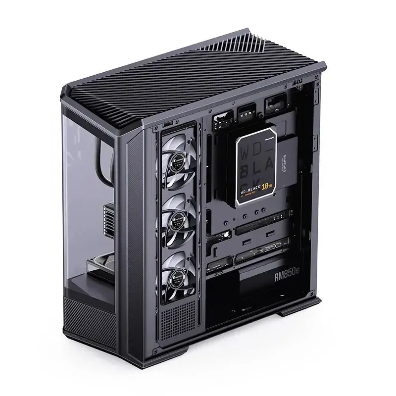 Obudowa komputera Jonsbo D400 Midi Tower ATX szkło hartowane - czarna
