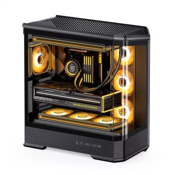 Obudowa komputera Jonsbo D400 Midi Tower ATX szkło hartowane - czarna