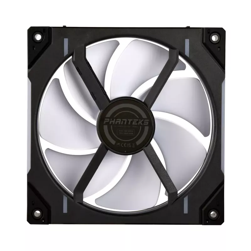 Wentylator obudowy PHANTEKS PH-F140D30 140 mm, 2-biegowy, 250–1800 RPM, 71.76 CFM, podwójne łożysko kulkowe, 12 V, czarny (3 szt.)