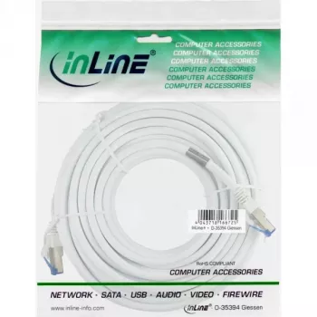 InLine Patch kabel S/FTP PiMF Cat.6A halogen free 500MHz biały 3m