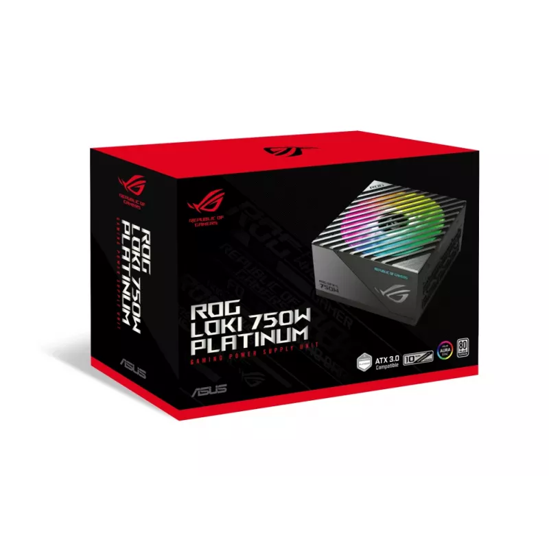 ASUS ROG Loki SFX-L 750W Platinum zasilacz 20+4 pin ATX Czarny, Srebrny