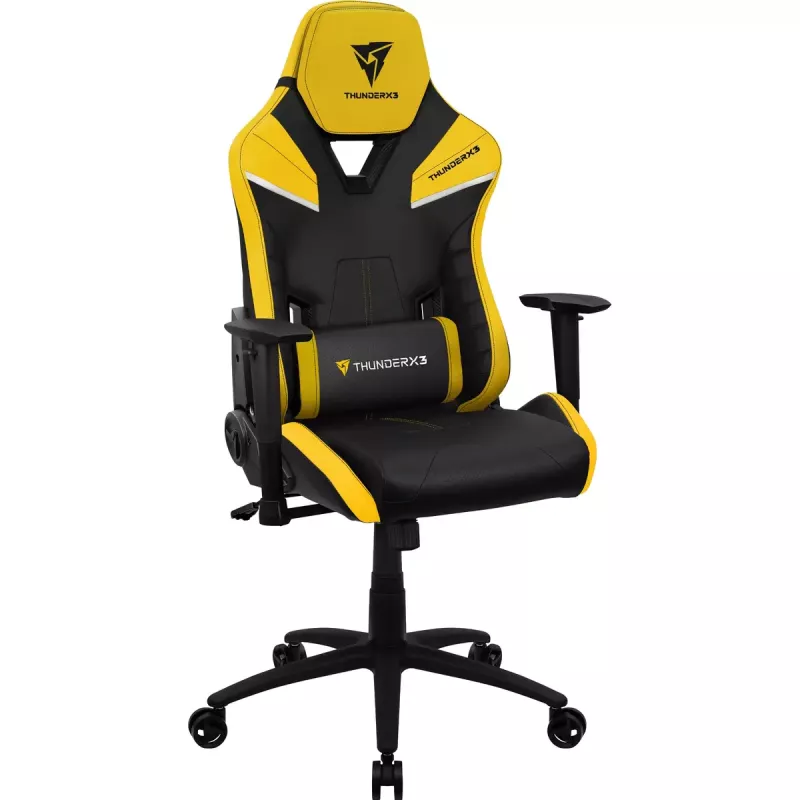 Uniwersalny fotel gamingowy ThunderX3 TC5 Air Tech Wyściełane siedzisko Czarny Żółty