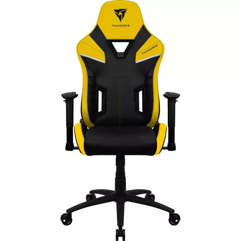 Uniwersalny fotel gamingowy ThunderX3 TC5 Air Tech Wyściełane siedzisko Czarny Żółty