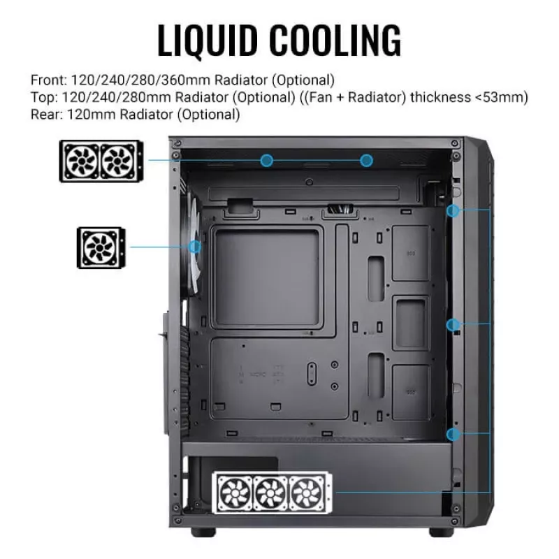 Obudowa PC Aerocool Beam-G-BK-V1 Mini Tower Czarna