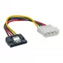 adapter kablowya zasilania InLine SATA 4-pin Molex / 15-pin SATA z zatrzaskiem 0,15 m