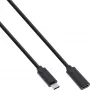 Kabel przedłużający USB 3.2 Gen.2x2 InLine 35771 1m USB-C męski/żeński czarny