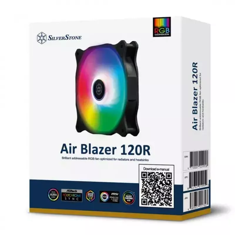 Wentylator Silverstone Air Blazer 120R 12 cm Czarny Półprzezroczysty Łożysko Hydrauliczne