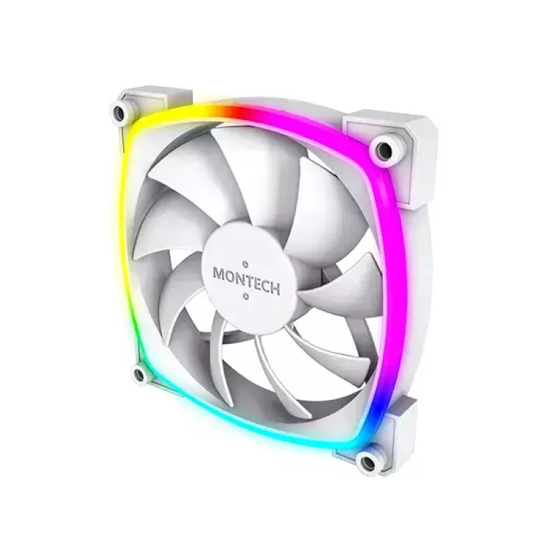 Moduł wentylatora Montech AX120 PWM 120mm 12V 3-pin 4-pin biały