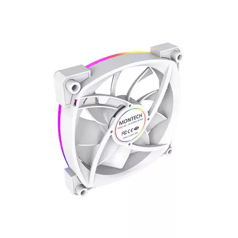 Moduł wentylatora Montech AX120 PWM 120mm 12V 3-pin 4-pin biały