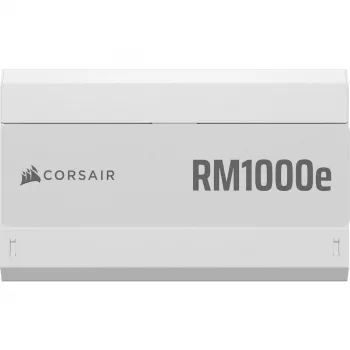 Zasilacz CORSAIR RMe Series RM1000e — 1000 W, ATX 3.1, 80 PLUS Gold, w pełni modułowy, biały, wentylator 120 mm