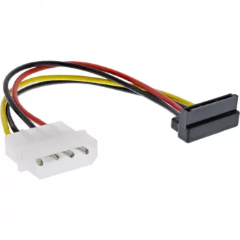 Kabel zasilający SATA InLine 1x 4-pin żeński / 15-pin SATA, pod kątem do góry 29670X
