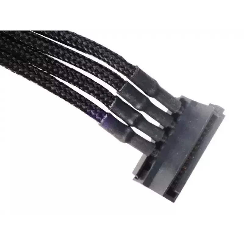 Kabel Silverstone SST-PP07-BTSB 0.3m Molex 4p do 4xSATA