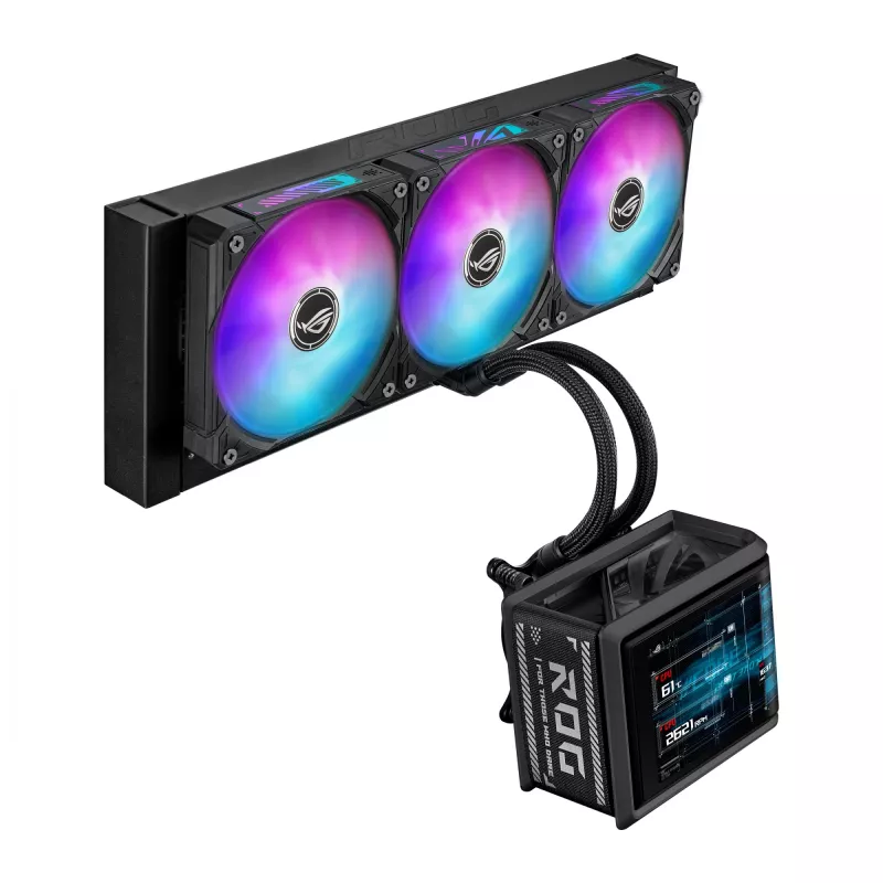 Chłodzenie cieczą All-in-one ASUS ROG Ryuo IV SLC 360 ARGB — wentylatory 120 mm, chłodnica 360 mm, czarny