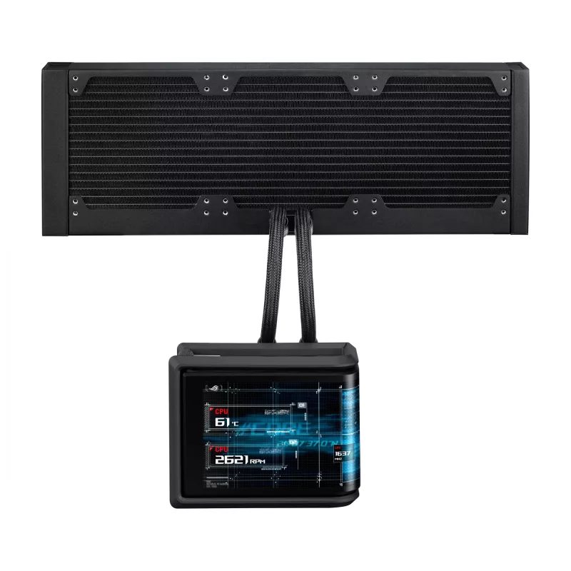 Chłodzenie cieczą All-in-one ASUS ROG Ryuo IV SLC 360 ARGB — wentylatory 120 mm, chłodnica 360 mm, czarny