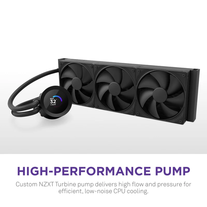 Wielofunkcyjna chłodnica cieczy NZXT Kraken Plus 360 12 cm czarna z łożyskiem fluid dynamicznym