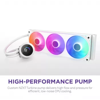 Chłodzenie cieczą All-in-one NZXT Kraken Plus 360 RGB biały 500-2400 RPM