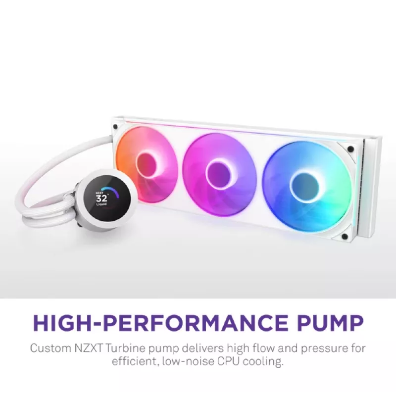 Chłodzenie cieczą All-in-one NZXT Kraken Plus 360 RGB biały 500-2400 RPM