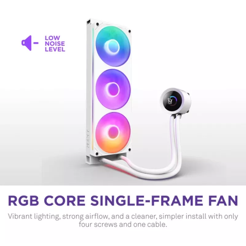 Chłodzenie cieczą All-in-one NZXT Kraken Plus 360 RGB biały 500-2400 RPM