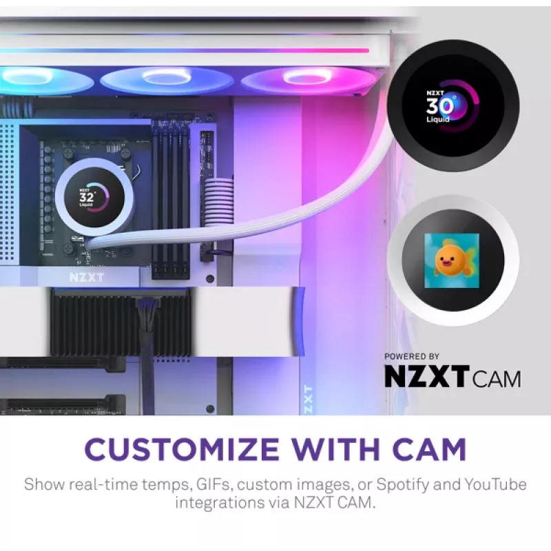 Chłodzenie cieczą All-in-one NZXT Kraken Plus 360 RGB biały 500-2400 RPM