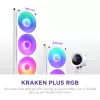Wszechstronna chłodnica cieczy do procesora NZXT Kraken Plus RGB 240 — wentylatory 120 mm, łożysko FDB, biała