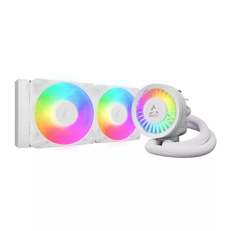 Chłodzenie cieczą All-in-one Arctic Liquid Freezer III Pro 240 A-RGB — 240 mm, wentylatory 120 mm, biały, kompatybilny z LGA1700/AM4/AM5