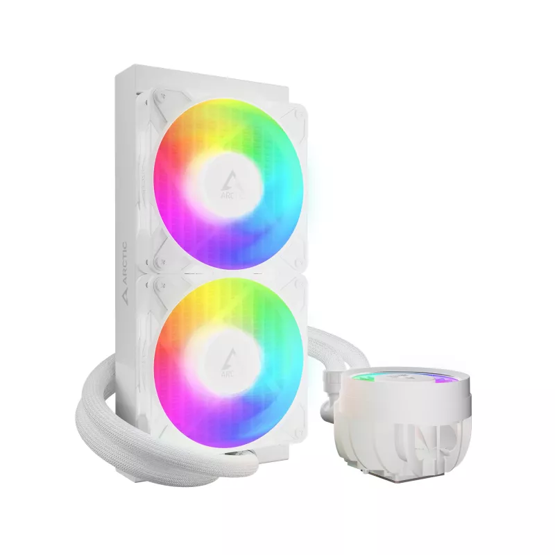 Chłodzenie cieczą All-in-one Arctic Liquid Freezer III Pro 240 A-RGB — 240 mm, wentylatory 120 mm, biały, kompatybilny z LGA1700/AM4/AM5