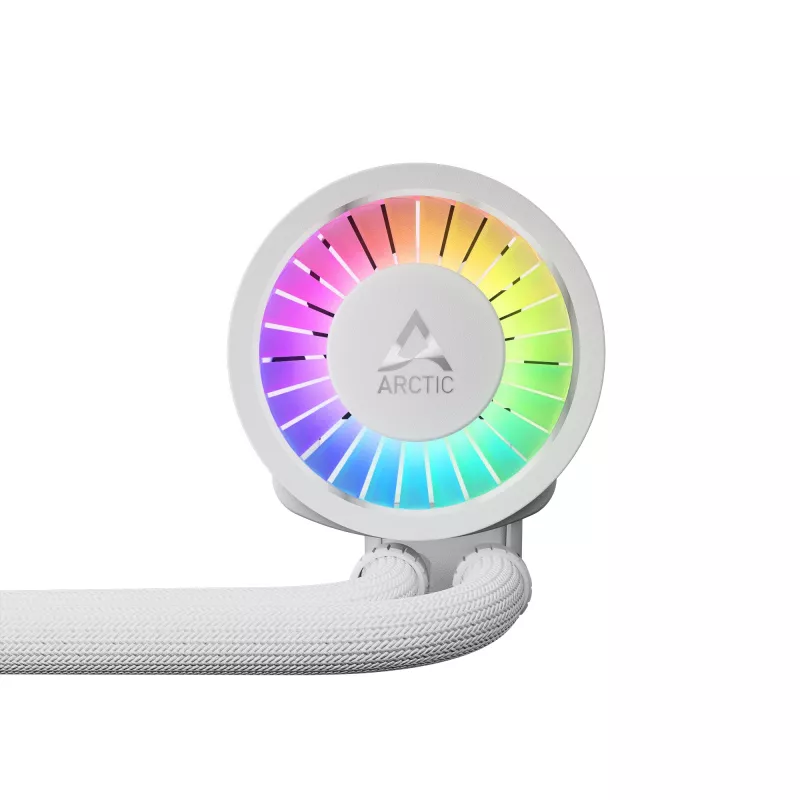 Chłodzenie cieczą All-in-one Arctic Liquid Freezer III Pro 240 A-RGB — 240 mm, wentylatory 120 mm, biały, kompatybilny z LGA1700/AM4/AM5