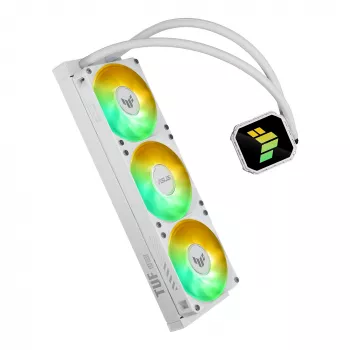 Chłodzenie cieczą typu all-in-one ASUS TUF Gaming LC III 360 ARGB biały Edition — 360 mm, wentylatory 120 mm, obsługa LGA1700/1200, AM4/AM5
