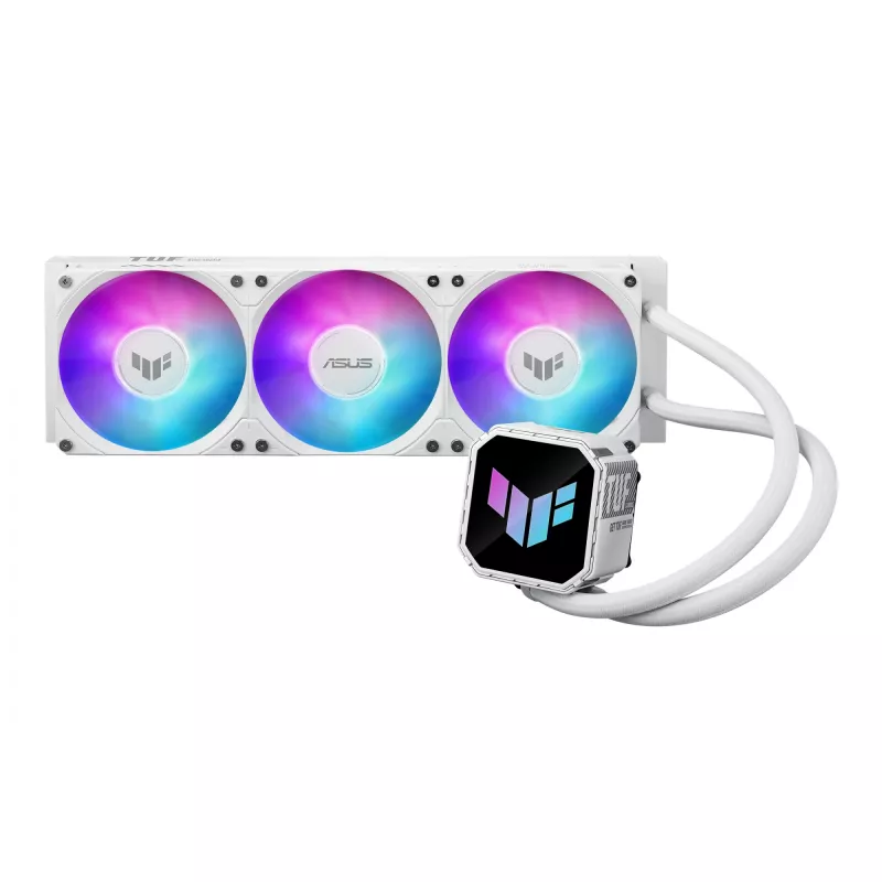 Chłodzenie cieczą typu all-in-one ASUS TUF Gaming LC III 360 ARGB biały Edition — 360 mm, wentylatory 120 mm, obsługa LGA1700/1200, AM4/AM5