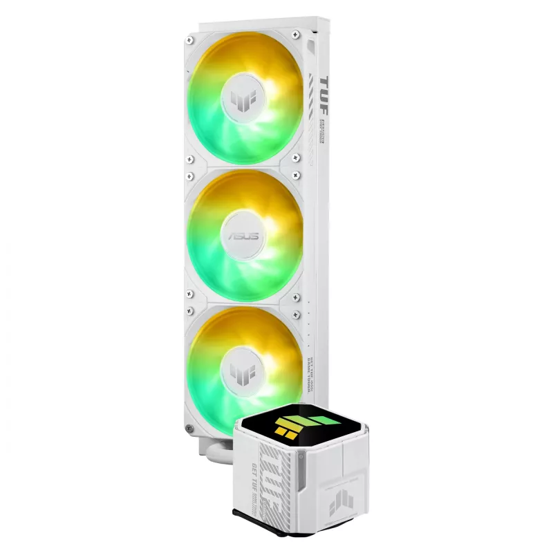 Chłodzenie cieczą typu all-in-one ASUS TUF Gaming LC III 360 ARGB biały Edition — 360 mm, wentylatory 120 mm, obsługa LGA1700/1200, AM4/AM5