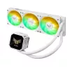 All-in-one liquid cooler ASUS TUF Gaming LC III 360 ARGB LCD biały Edition — 360 mm radiator, 3×120 mm PWM fans, LCD display, biały
