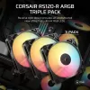 Wentylator chłodzący CORSAIR RS120-R ARGB 120mm 3-pack, 120 mm, podświetlenie ARGB, 3 wentylatory