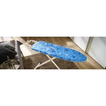 Pikowana nakładka na deskę do prasowania Leifheit 71606 — bawełna/poliester/poliuretan, pasuje do 1250×400 mm, niebieska