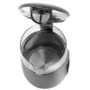 Czajnik elektryczny Adler AD 1305 G — 1,7 l, 2200 W, regulowany termostat, wyświetlacz LED, szary