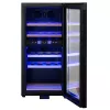 Termoelektryczna chłodziarka do wina Adler AD 8080, wolnostojąca, czarna, 24 butelki, 2 strefy, 60 l, sterowanie dotykowe