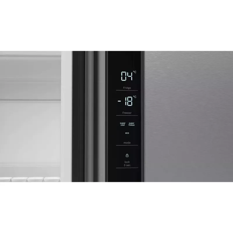 Lodówka side-by-side Bosch Serie 4 KFN96VPEA, 605 l (chłodziarka 405 l / zamrażarka 200 l), NoFrost, stal nierdzewna
