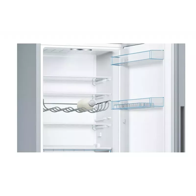 Lodówko-zamrażarka Bosch Serie 4 KGV33VLEA — Wolnostojąca stal nierdzewna, 289 L całkowitej pojemności (195 L lodówka / 94 L zamrażarka), klasa E, 176 cm