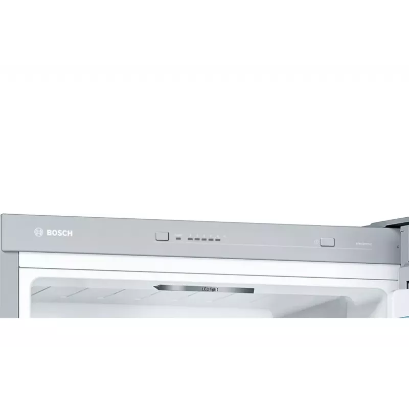 Lodówko-zamrażarka Bosch Serie 4 KGV33VLEA — Wolnostojąca stal nierdzewna, 289 L całkowitej pojemności (195 L lodówka / 94 L zamrażarka), klasa E, 176 cm