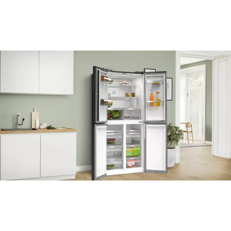 Bosch Serie 4 KMC85LBEA lodówko-zamrażarka, wolnostojąca, 547 l, czarna