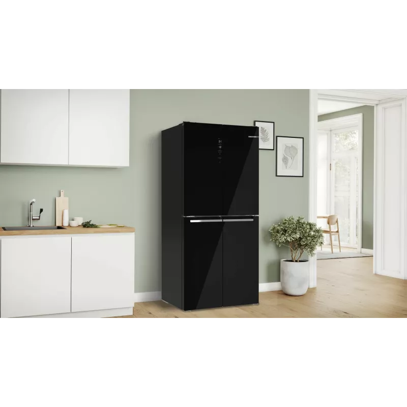 Bosch Serie 4 KMC85LBEA lodówko-zamrażarka, wolnostojąca, 547 l, czarna