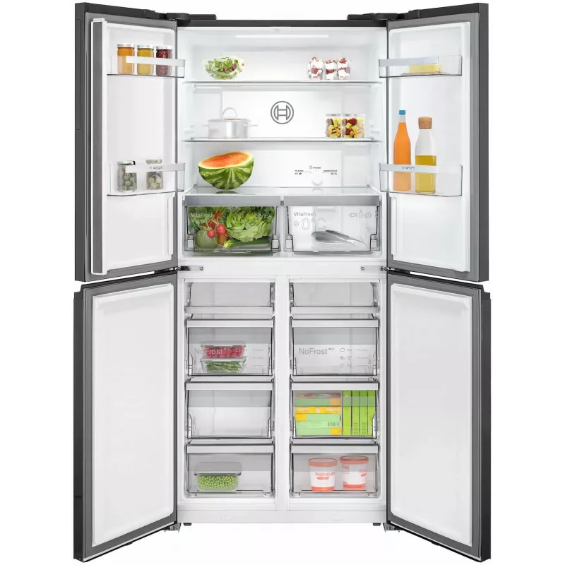 Bosch Serie 4 KMC85LBEA lodówko-zamrażarka, wolnostojąca, 547 l, czarna