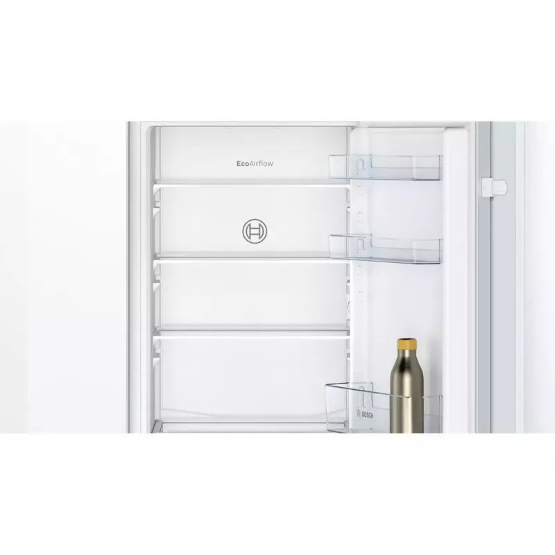Chłodziarko-zamrażarka do zabudowy Bosch Serie 2 KIV86NSE0 — 267 l, zamrażalnik na dole, biała, 177,2×54,1×54,8 cm, klasa energetyczna E